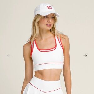 Wilson White and Red layered Sports Bra, NEW with tags